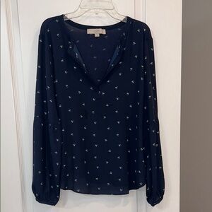 LOFT Blue Relaxed Blouse